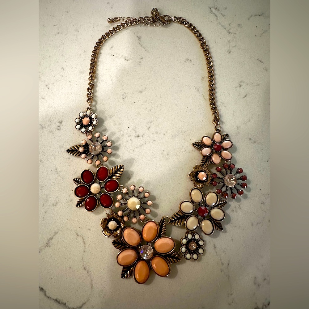 Flower statement necklace.